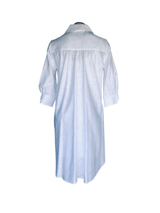 Cotton Shirt Dress – White