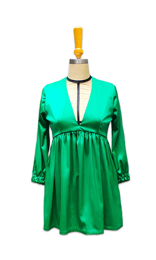 Darcy Baby Doll Dress - Milano Satin - Made to Order - Multi Colour