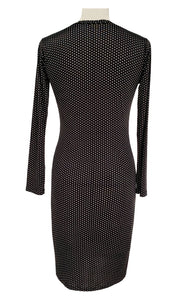 Pin Point Dot Body Con Dress