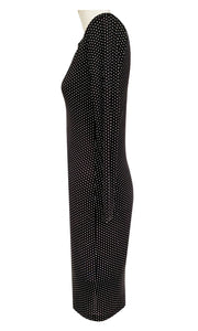 Pin Point Dot Body Con Dress