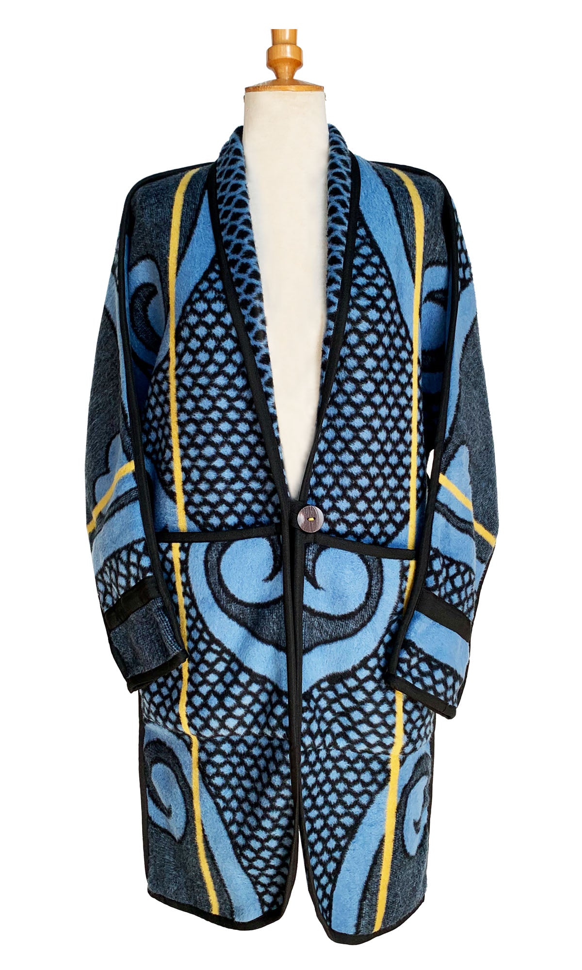 Long Blue Basotho Coat