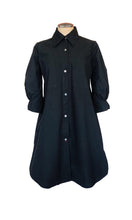 Load image into Gallery viewer, Florentina Shirt Dress - Black - Cotton
