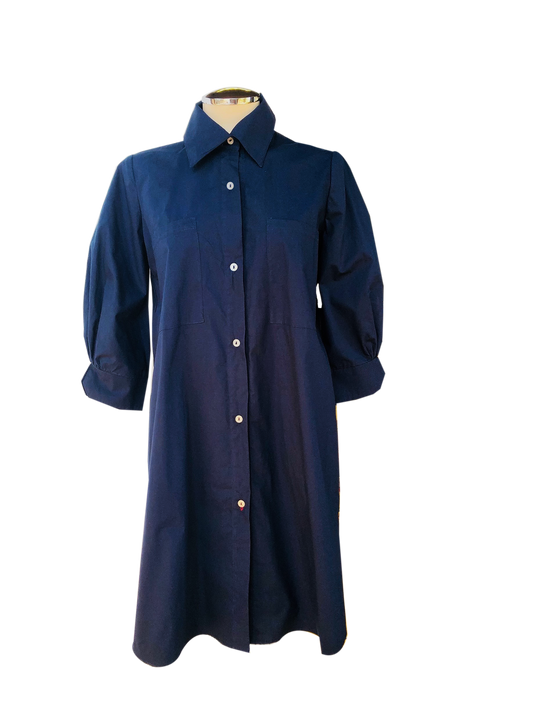 Florentina Shirt Dress – Navy