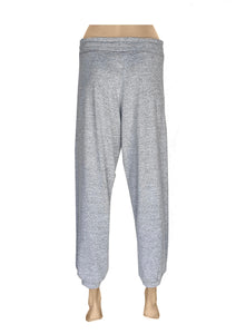 Grey Melange Track Pants Back