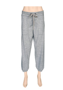 Grey Melange Track Pants Front