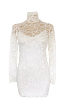 Load image into Gallery viewer, White lace polo neck
