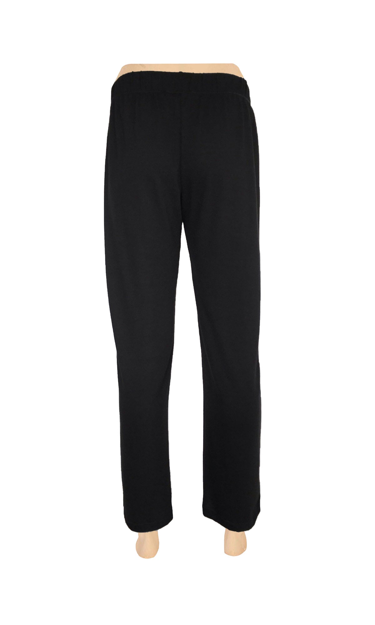 Straight Leg Knit Drawstrings Pants - Black W22