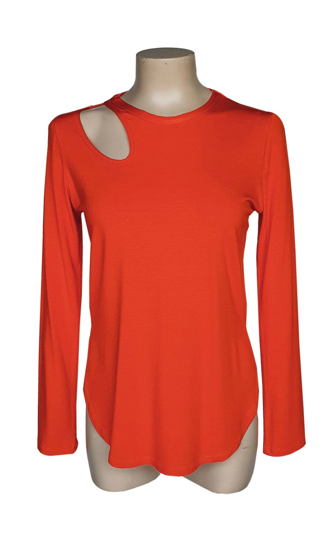 Orange Peak Knit Leisure Top