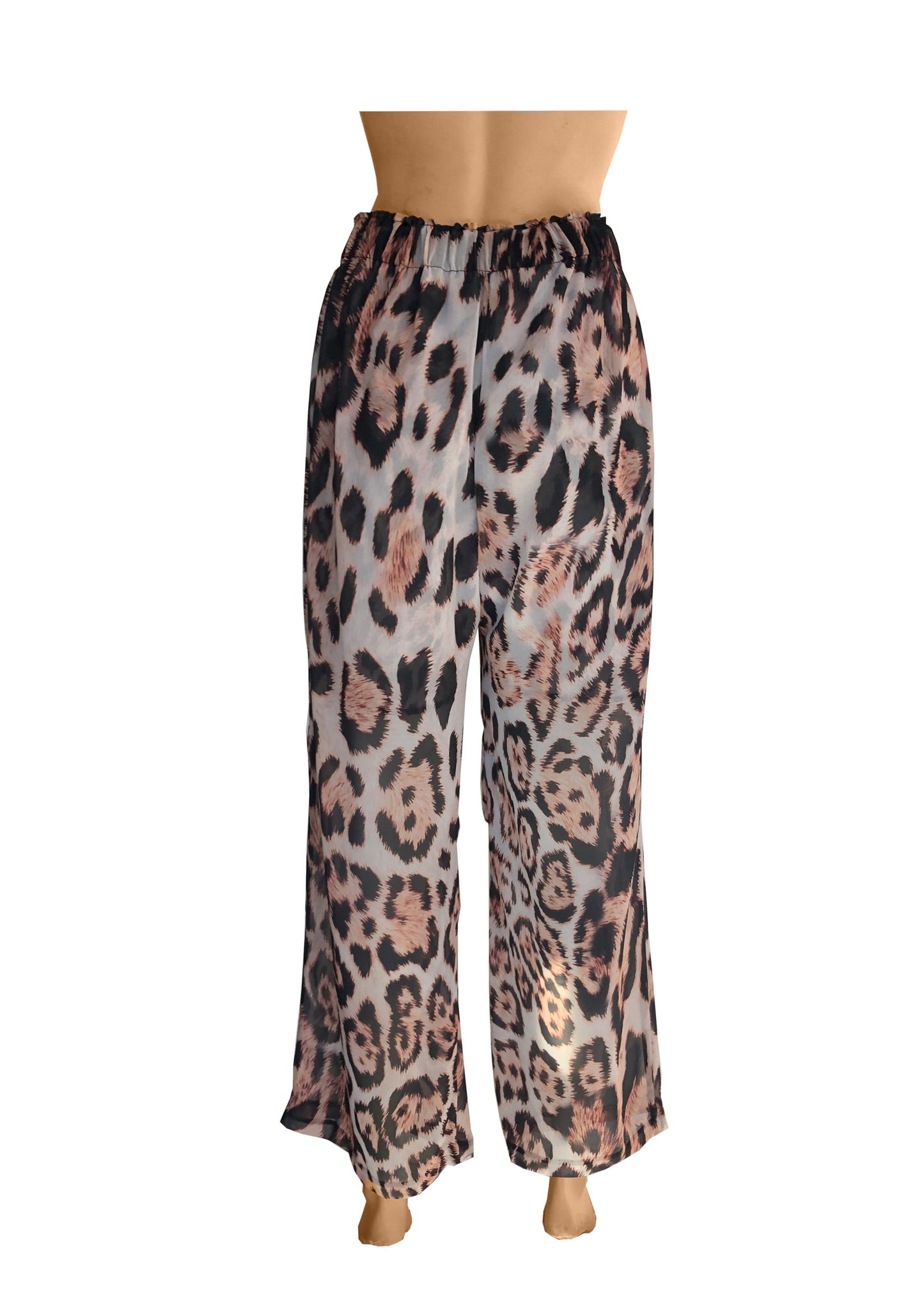 Ocelot Chiffon Wide Leg Pants