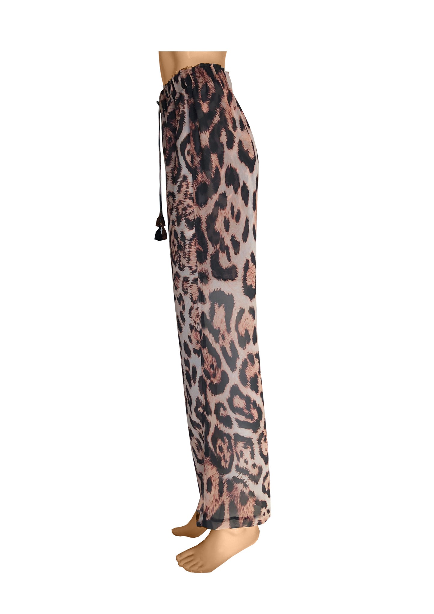 Ocelot Chiffon Wide Leg Pants