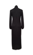 Load image into Gallery viewer, Morticia Polo Neck Long Knit Dress - Black
