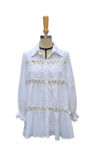 Load image into Gallery viewer, Portofino Shirt Dress - Fine 100% Cotton Voile - White
