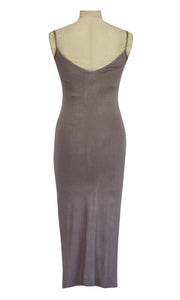 Camisole Taupe Long with Side Slits