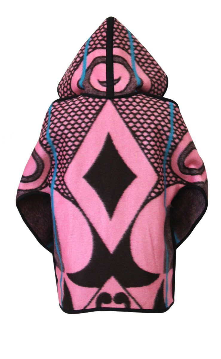 Basotho Blanket Coat - Short Pink