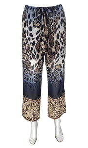 Drawstring Leopard Print Pants