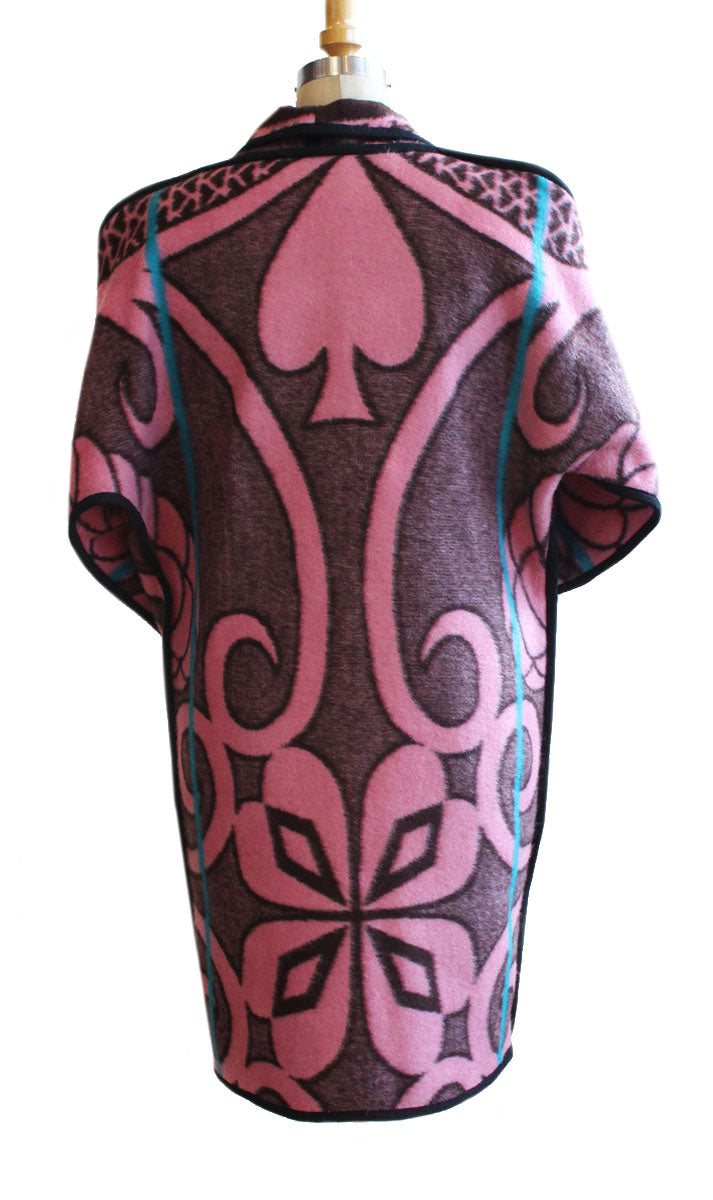 Basotho Blanket Coat - Long Pink