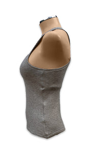 Knit Racer Top - Mocha Cashmere-Touch