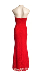 Red lace sheath