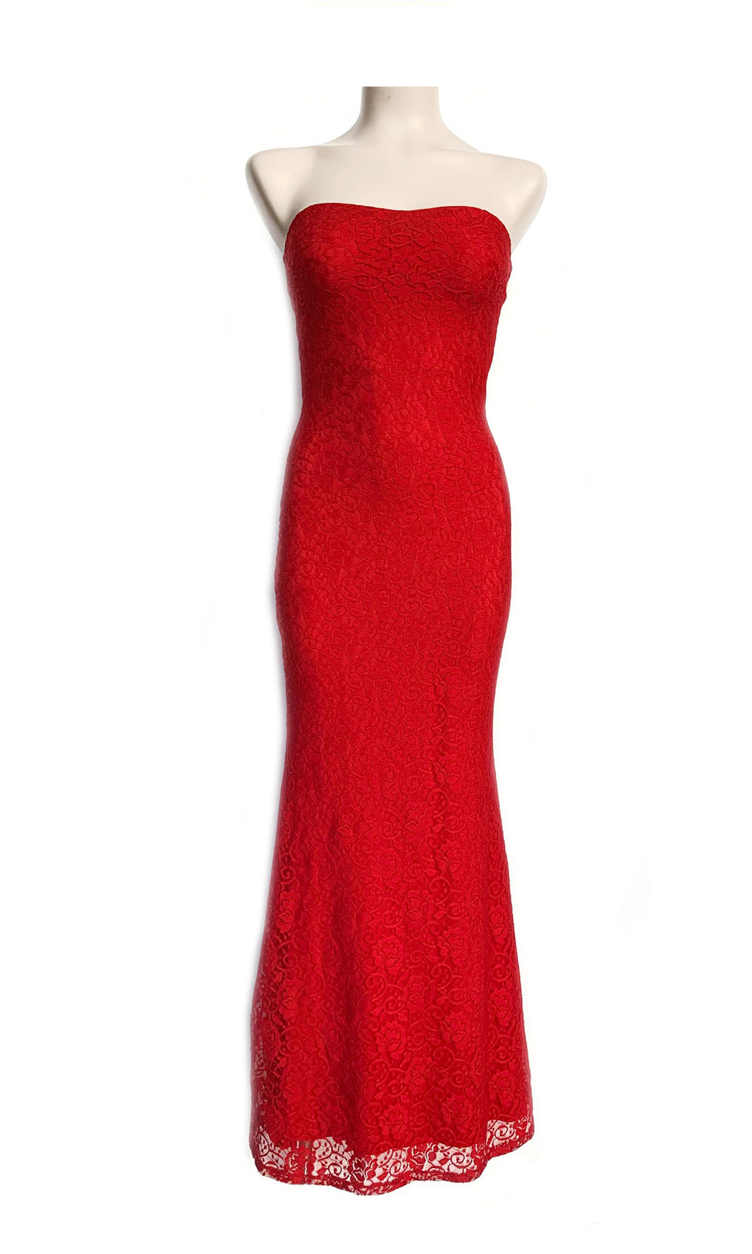 Red lace sheath
