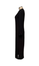 Load image into Gallery viewer, Morticia Round Neck Long Knit Dress - Black
