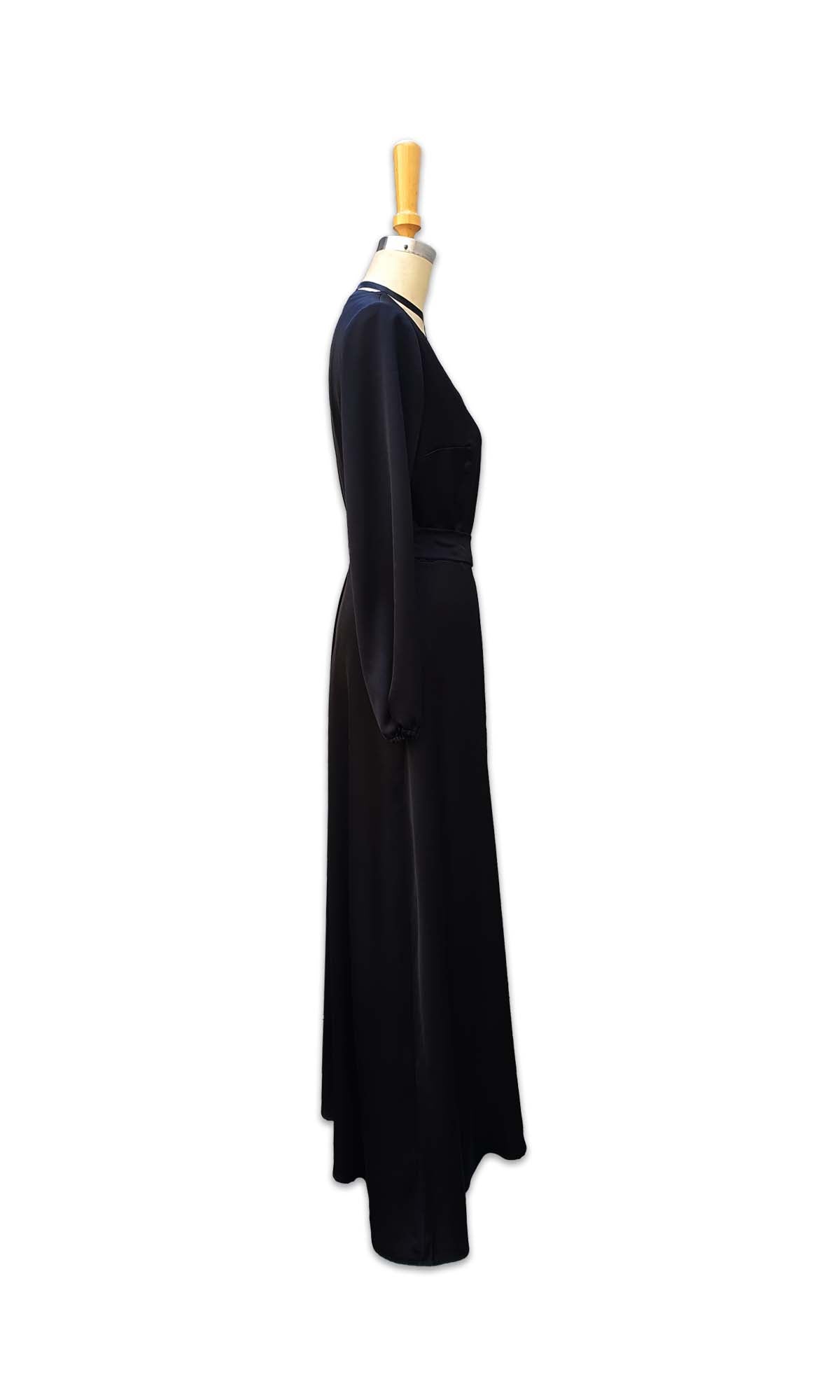 Satin Wrap Dress