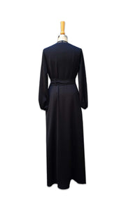 Satin Wrap Dress with Lace Detail