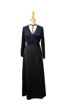 Load image into Gallery viewer, Satin Wrap Dress with Lace Detail
