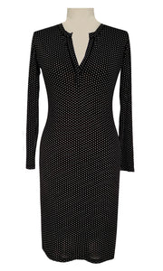 Pin Point Dot Body Con Dress