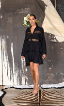 Load image into Gallery viewer, Portofino Shirt Dress - Fine Viscose Crepe- Black
